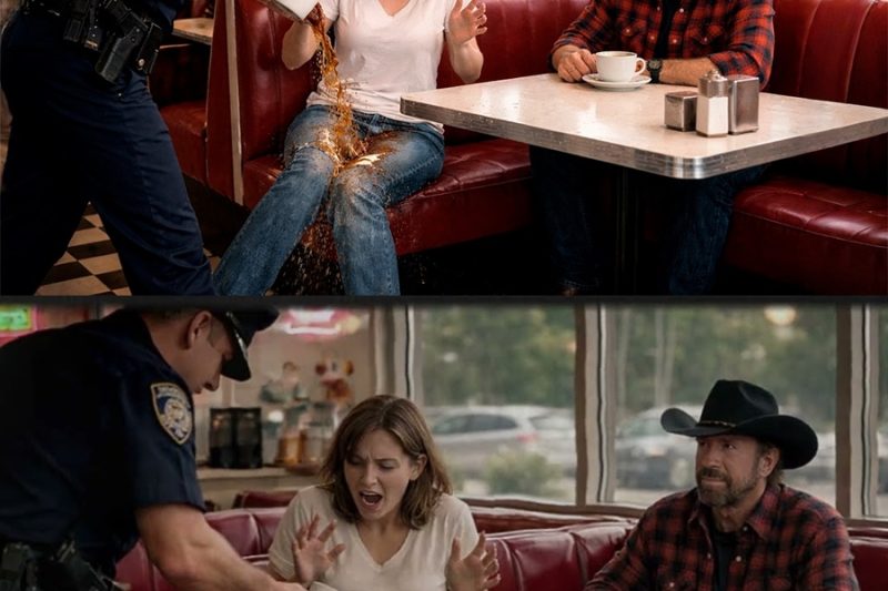 Un Policía Derramó Café Sobre La Hija De Chuck Norris — Se Arrepintió Al Instante