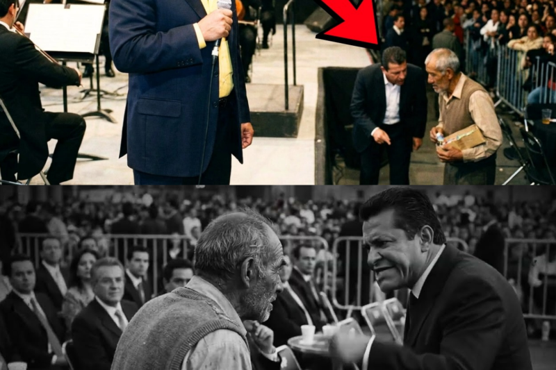 Juan Gabriel DETUVO el Show Frente a Miles Cuando Vio a un Magnate Gritándole a un Anciano Sin Hogar