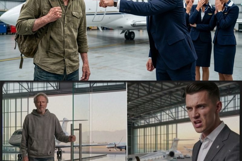 Clint Eastwood Entra de INCÓGNITO a Su Sala de Jets Y Lo Que Escucha Lo Deja Helado