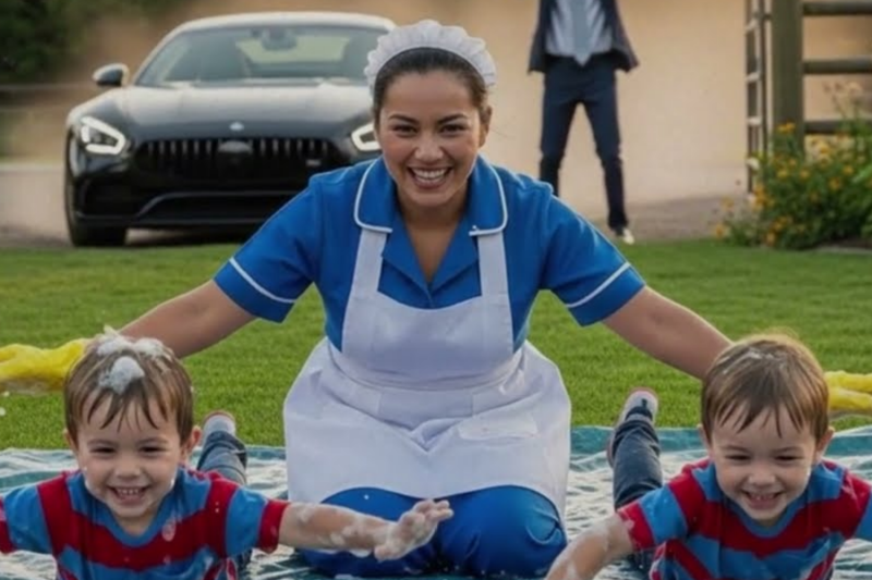 Millonario llega furioso a su mansión…y se queda helado al ver lo que la empleada hizo con sus hijos