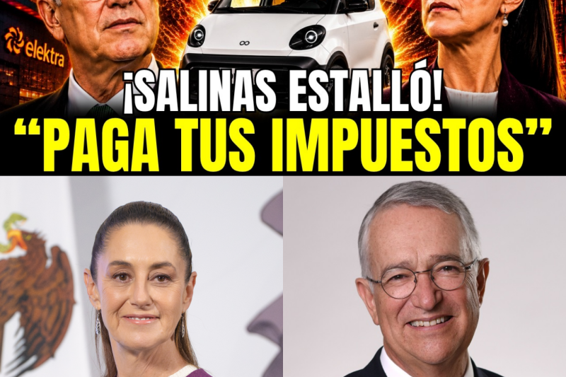 “PAGUEN SUS IMPUESTOS”: Sheinbaum Exhibe a Salinas Pliego tras Burlarse de Olinia, el Primer Auto Eléctrico 100% Mexicano