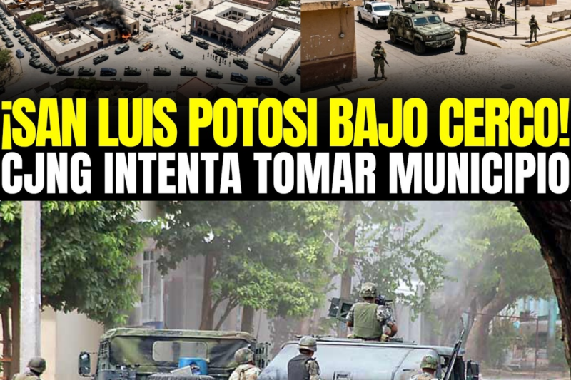 SAN LUIS POTOSÍ BAJO CERCO: CJNG INTENTA TOMAR MUNICIPIO  y CAEN 54 SICARIOS