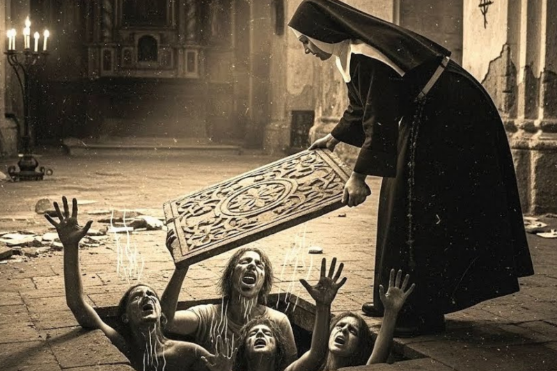 Cuando una monja levantó el piso de una iglesia en , los lamentos comenzaron a subir desde el suelo