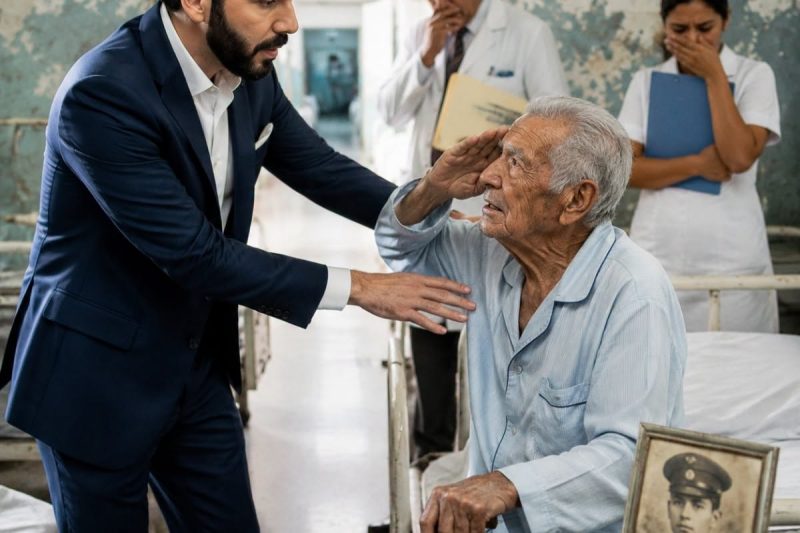 Un veterano de 87 años fue ignorado durante meses en un hospital, hasta que el presidente lo encuentra intentando levantarse diciendo: “aún debo servir”
