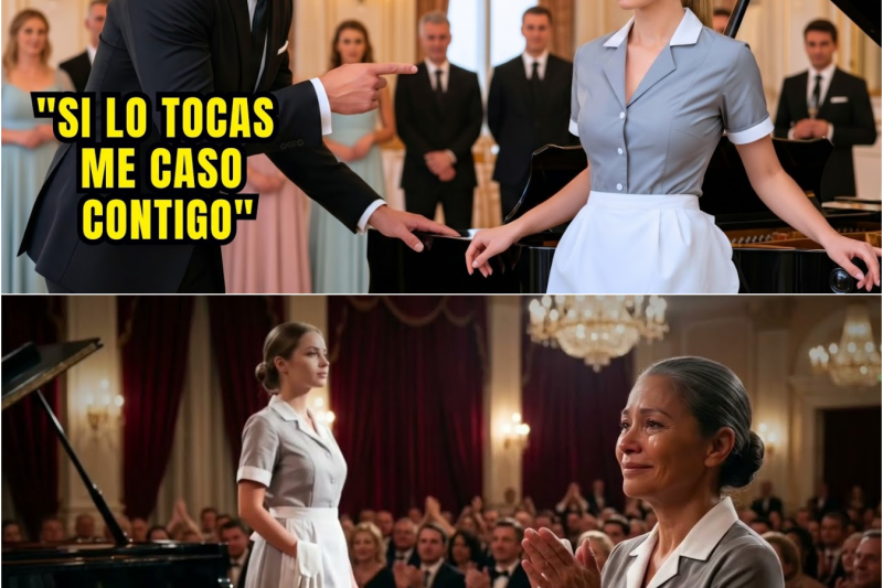 Si puedes tocar ese piano, me caso contigo—El millonario se burló; la conserje tocó como un genio