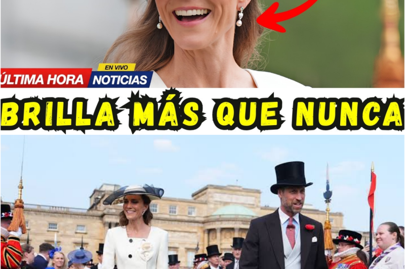Kate deslumbra con las joyas de Isabel II en la fiesta en los jardines del Palacio de Buckingham.