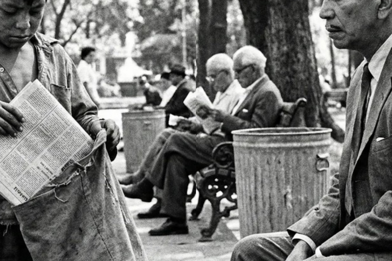 Mario encontró niño guardando periódicos para aprender a LEER—cuando supo por qué CONMOVIÓ
