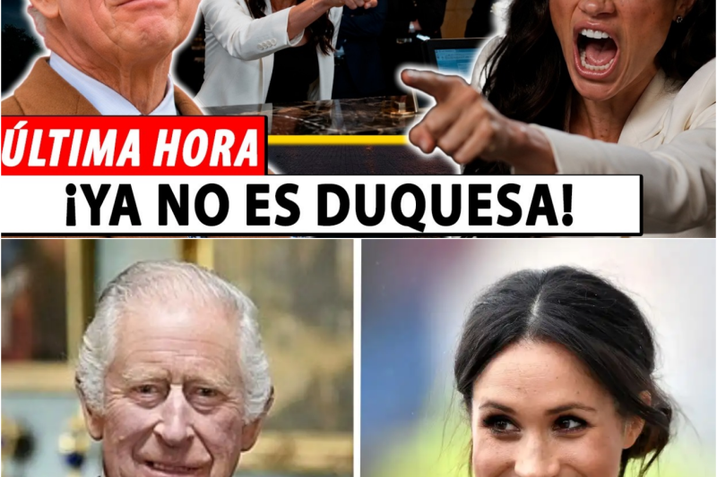 ¡BOMBA! El Rey Carlos III le quita todo a Meghan Markle