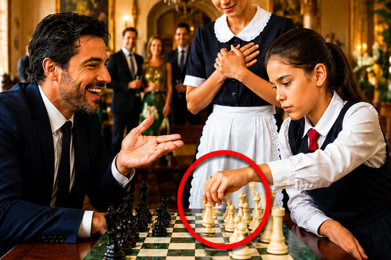 Millonario Pidió A La Hija De Su Empleada Jugar Ajedrez Como Prueba… Sin Saber Que Era Un Genio
