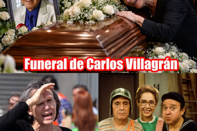 ¡Desgarrador adiós! Florinda Meza se derrumba y abraza el ataúd en el emotivo funeral de Carlos Villagrán