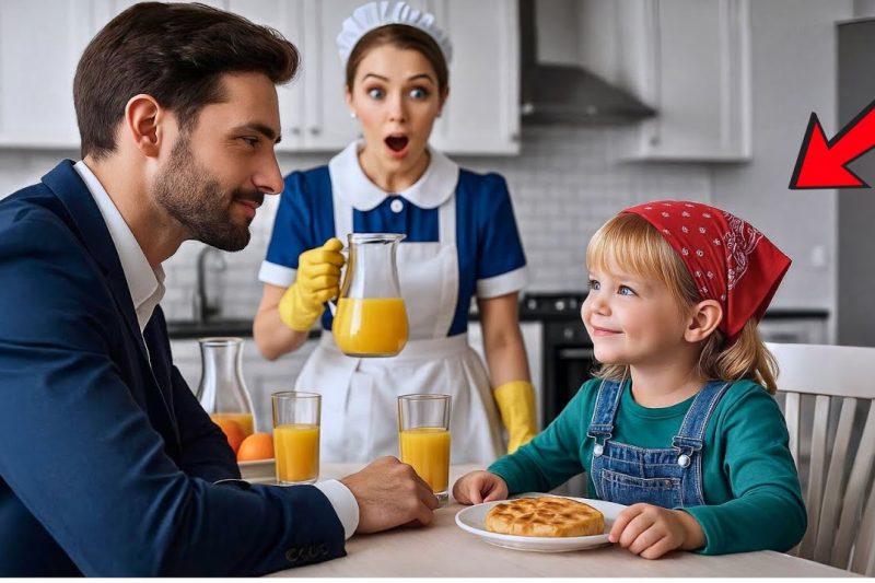 “PUEDO TOMAR CAFECITO CONTIGO?”—DIJO LA HIJA DE LA EMPLEADA…Y SU RESPUESTA SORPRENDIÓ A TODA LA CASA