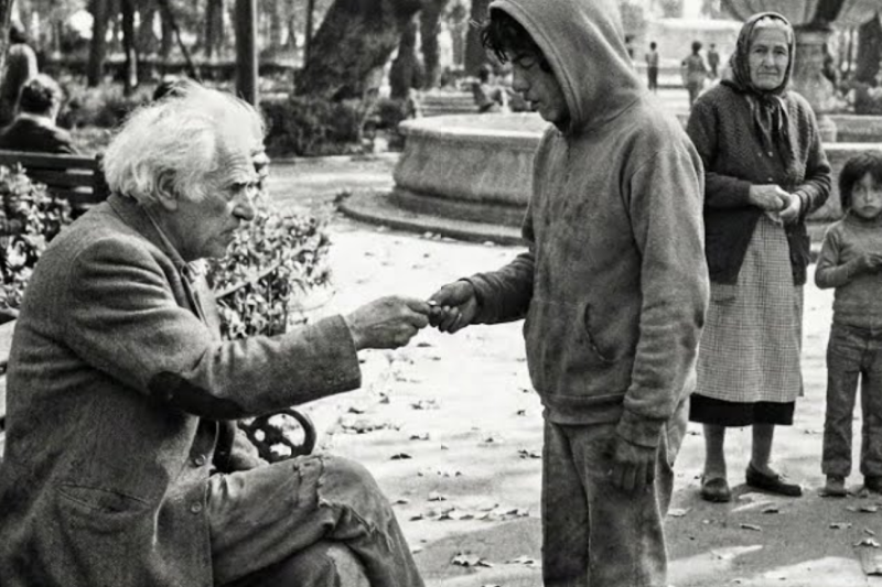Cantinflas vio anciano de 75 REGALANDO todo su dinero—cuando preguntó por qué LLORÓ