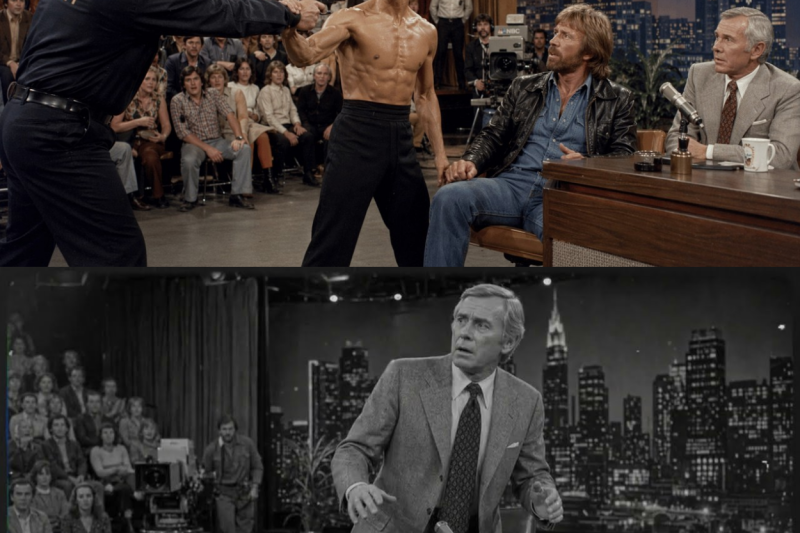 Guardia de Seguridad Sacó un Arma Chuck Norris EN VIVO—Bruce Lee Intervino- Johnny Carson Se Congeló