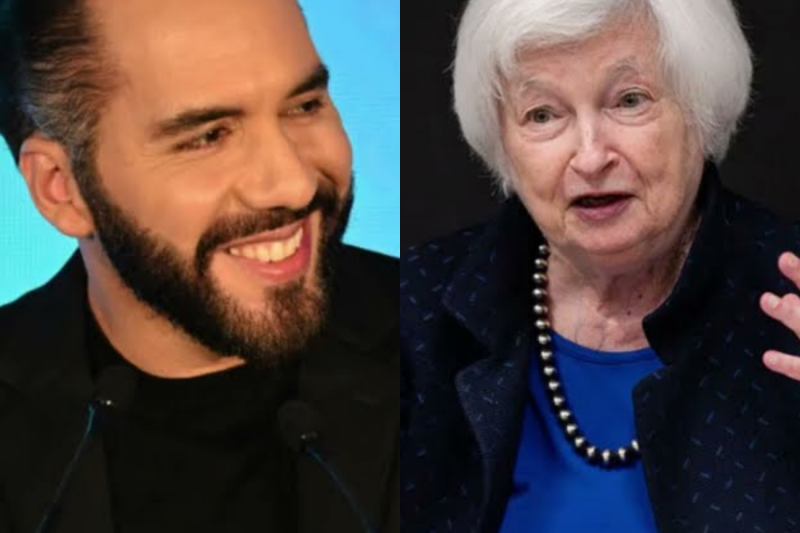 Janet Yellen se negó a bajar los tipos de interés, y Bukele la desenmascaró en directo