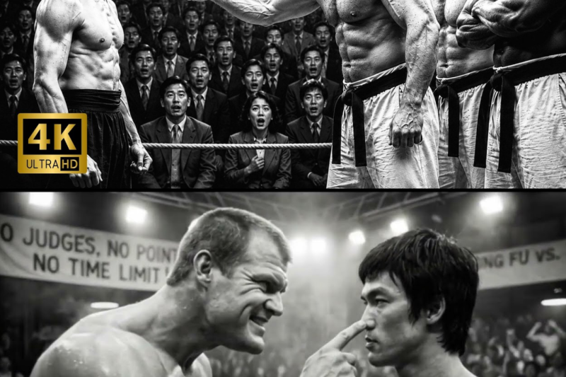 3 Karatecas se Burlaban del kung fu hasta que Bruce Lee se Levantó | Bruce Lee vs 3 Karatecas