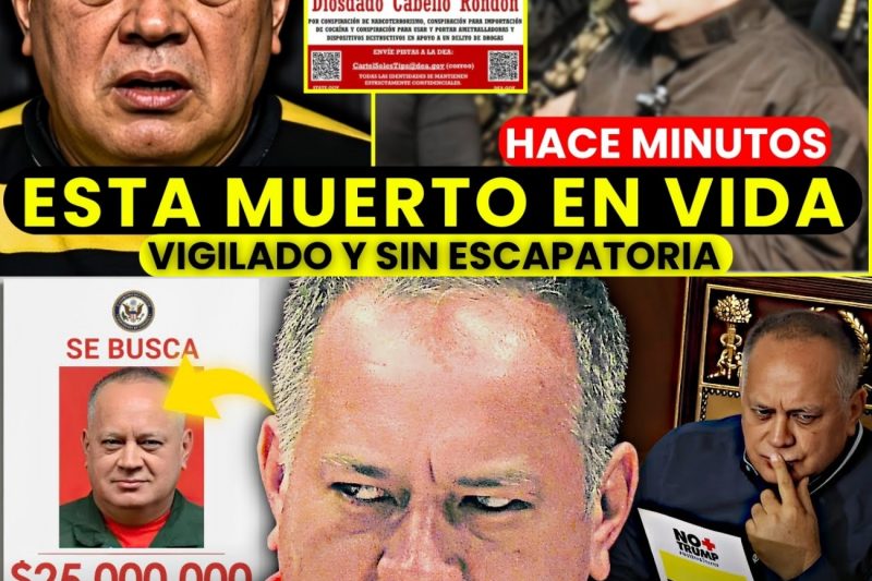 De caviar y mansiones a fugitivo y acorralado: Así sobrevive Diosdado Cabello antes de la cárcel