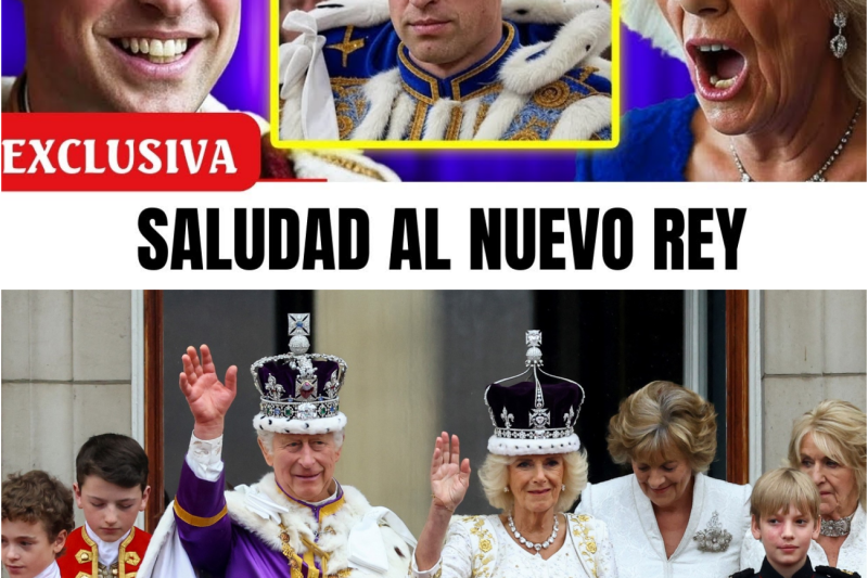 Guillermo jura como rey — El rostro de Camila se tiñe de blanco en televisión en directo