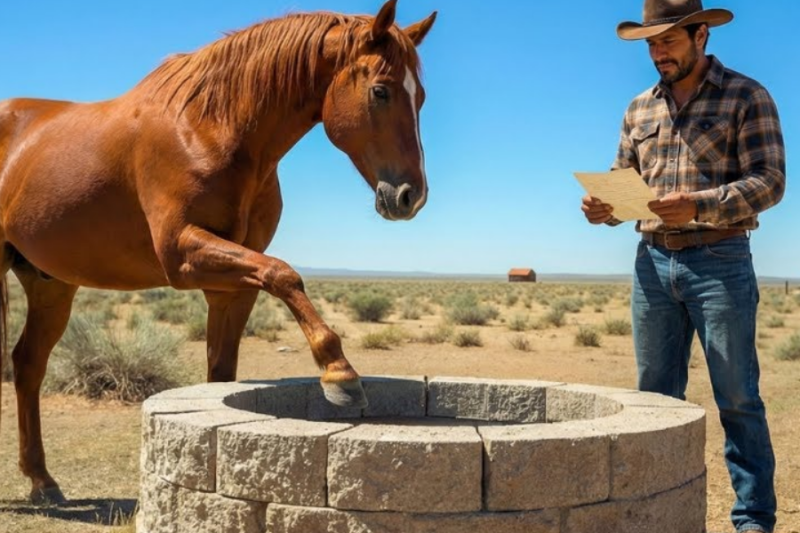 El ranchero heredó un pozo seco… hasta que su caballo olfateó un secreto enterrado