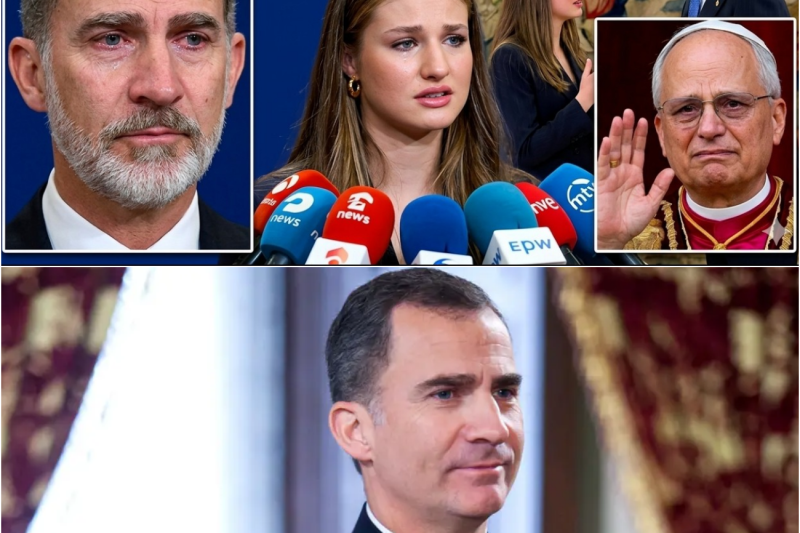 Lágrimas en la Corona: El rey Felipe VI se conmueve hasta el llanto tras la histórica y devota petición de la princesa Leonor ante la llegada del Papa León XIV a España