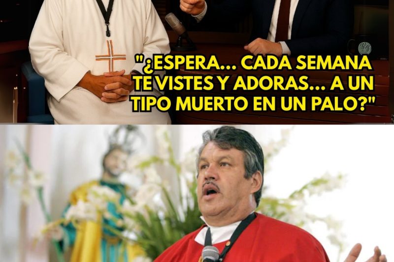 El Padre Pistolas silencia a presentador de TV que se atrevió a burlarse de Dios en vivo, despues…