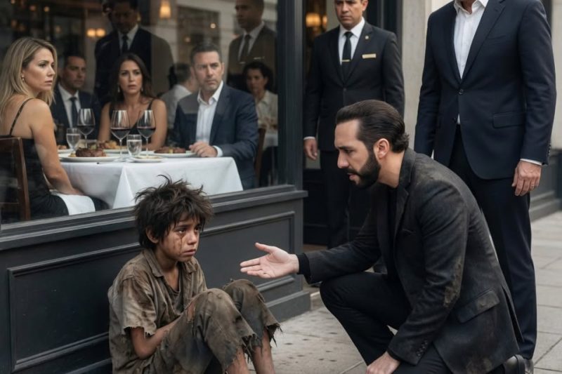 Un niño descalzo es humillado frente a un restaurante de lujo mientras un poderoso empresario detiene todo al ver la escena y cambia el destino
