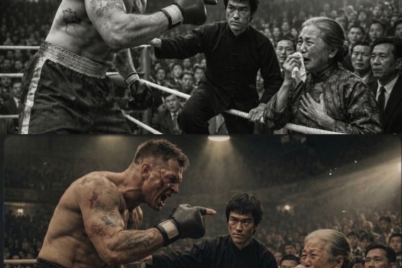 Un Boxeador Hizo Llorar a una Mujer Anciana Tras Su Victoria — Bruce Lee Entró al Ring