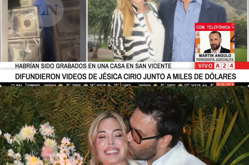 🔴 ESCÁNDALO DE JÉSICA CIRIO: FILTRARON IMÁGENES DE MILLONES DE US$ EN EL VESTIDOR DE INSAURRALDE