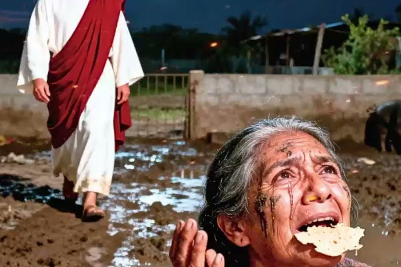 LA VIUDA QUE BUSCÓ COMIDA EN EL CHIQUERO Y LLORÓ AL CIELO… JESÚS LA ESCUCHÓ Y LA BENDIJO