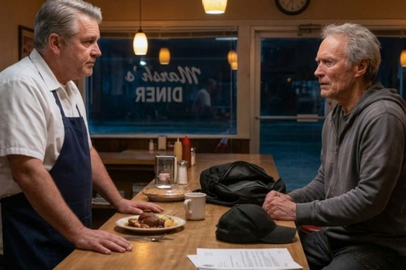 Dueño en QUIEBRA le Regala Comida a un Desconocido… Era Clint Eastwood