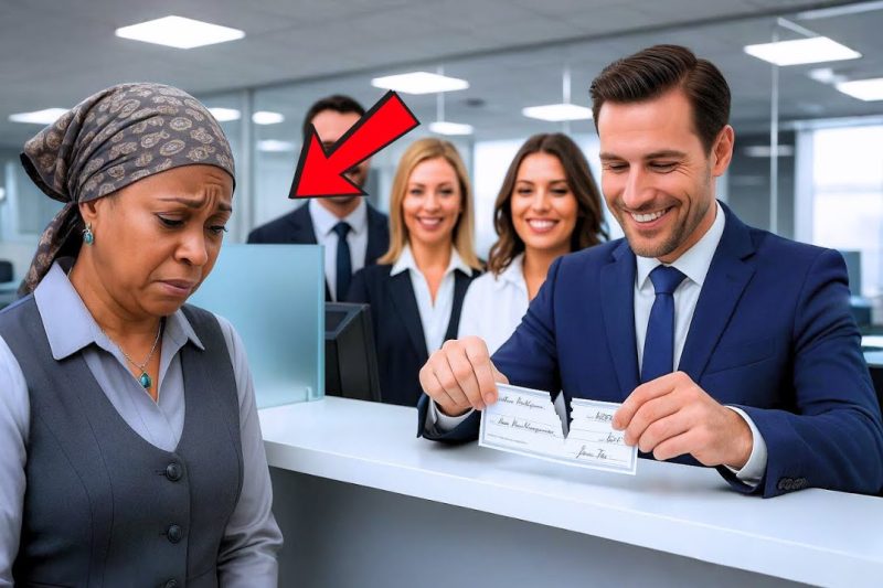GERENTE ROMPE EL CHEQUE Y RÍE DE MUJER HUMILDE — HASTA QUE DESCUBRE QUE ERA LA DUEÑA DEL BANCO