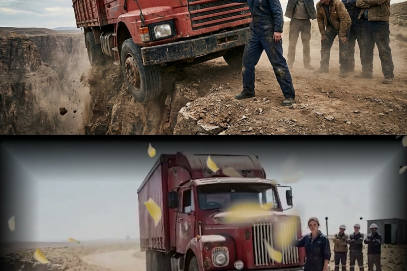 El Scania se apagó en la curva del abismo… y todos tenían miedo de acercarse, pero la viuda…