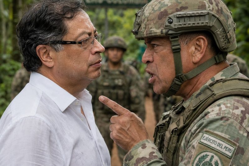 Petro visita frontera con Perú… y un militar le dice “¡Usted no manda aquí!”