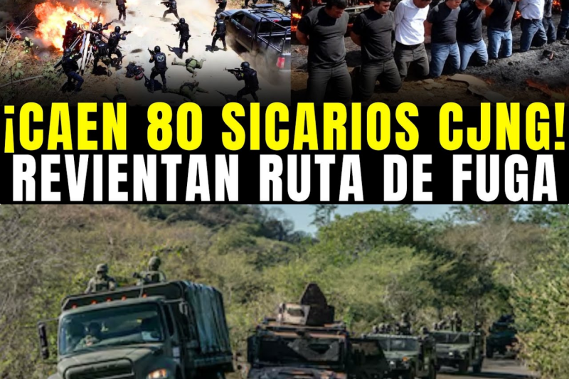MARINOS REVIENTAN RUTA de FUGA del CJNG hacia SONORA: 80 SICARIOS CAEN