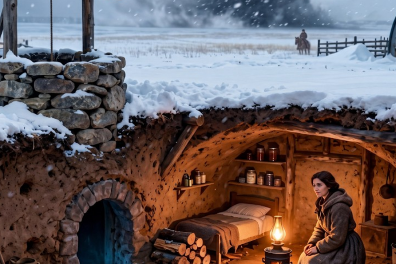 Ella heredó nada más que un pozo seco… y luego construyó una casa dentro que sobrevivió a la Gran…