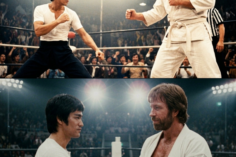 Chuck Norris le dijo a 10,000 fans de Bruce Lee que huyó de la pelea —Bruce subió al ring