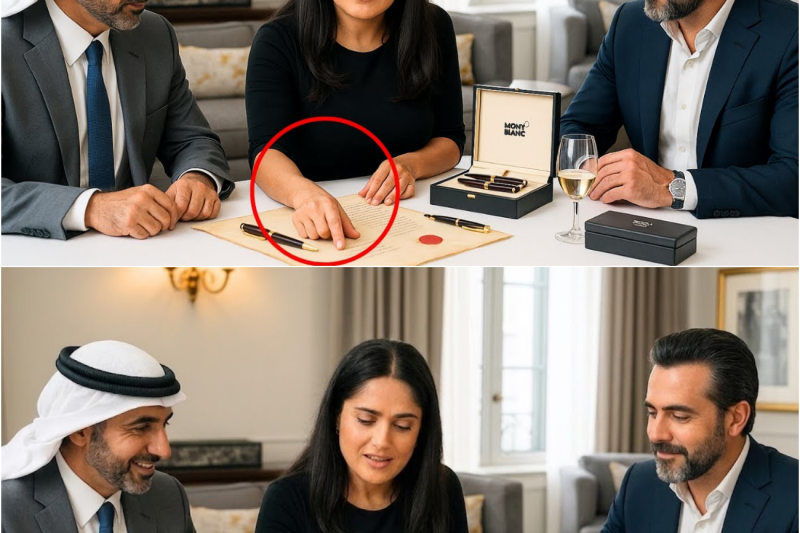 “Esto Es Falso” Dijo Salma Hayek en Perfecto Arabe y Salvo a un Jeque de una Estafa de $200M