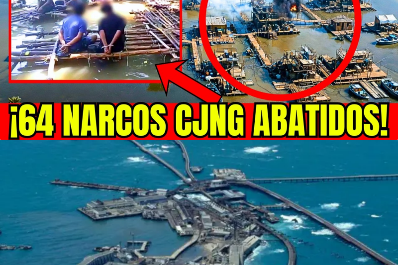🇲🇽🚨¡MARINOS HALLAN “CIUDAD FLOTANTE” DEL CJNG EN TABASCO! BALSAS CONECTADAS, 63 NARCOS DETENIDOS…