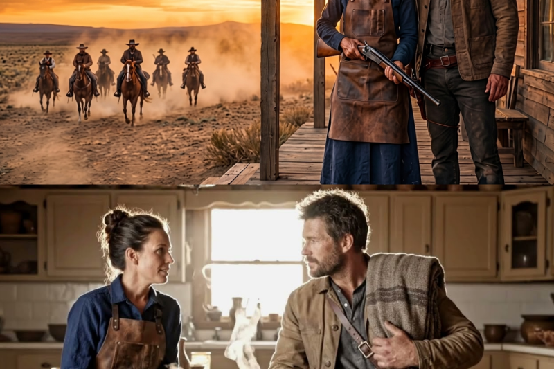 Si me deja quedarme, protegeré su rancho — dijo el forastero. La viuda casi dijo que no… hasta que.