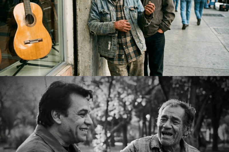 Un Anciano Sin Hogar Tarareaba “Amor Eterno” Mientras Miraba una Guitarra — Hasta que Juan Gabriel
