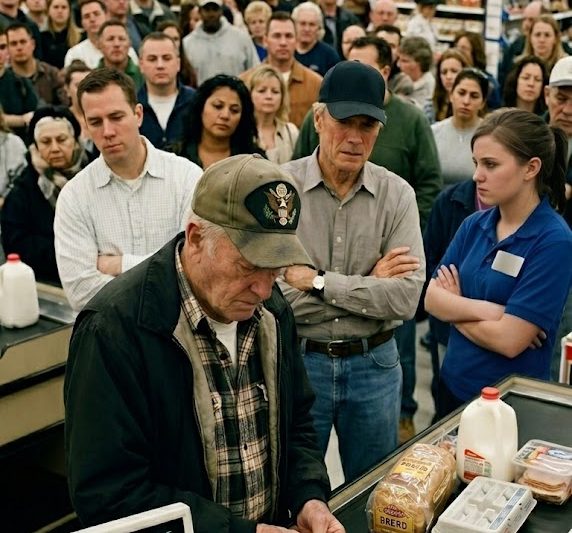 Veterano Contó Monedas para Comprar Pan: Lo Que Hizo Clint Después Dejó atónita a Toda la Tienda