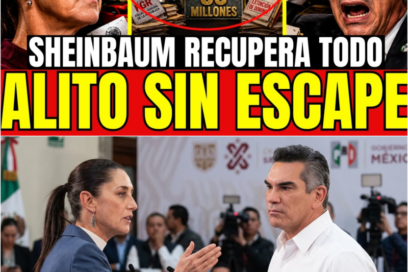 ¡SHEINBAUM LO APLASTA! Alito Moreno y la extinción de dominio que no necesita ni desafuero ni juicio