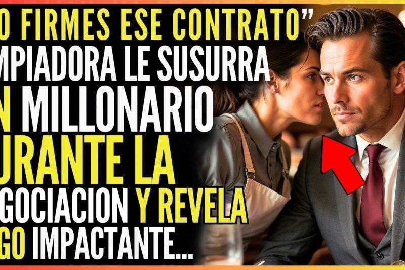 “No Firmes Ese Contrato”– Limpiadora Le Susurra a un Millonario Durante la Negociación y Revela Algo