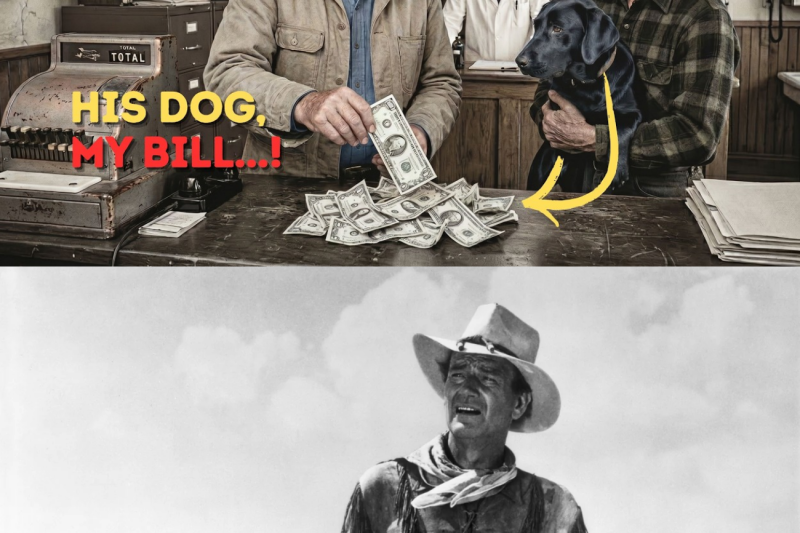 John Wayne vio a un veterinario viudo llevar a su perro moribundo al veterinario con las manos vacías, 1957 — Y luego se quedó.