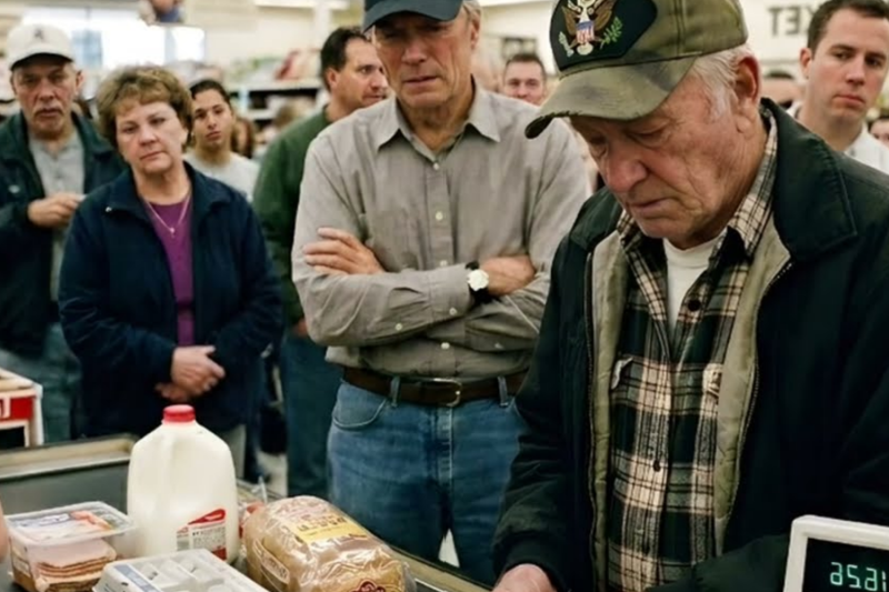 Veterano Contó Monedas para Comprar Pan: Lo Que Hizo Clint Después Dejó atónita a Toda la Tienda
