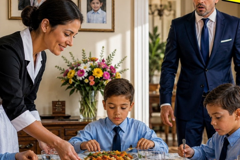 Nadie Podía Cuidar A Los Hijos Del Millonario… Hasta Que Él La Vio