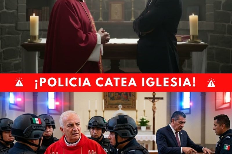 LA POLICIA CATEA la IGLESIA de Padre ESPINOZA pero lo que Harfuch encuentra no era lo que esperaban