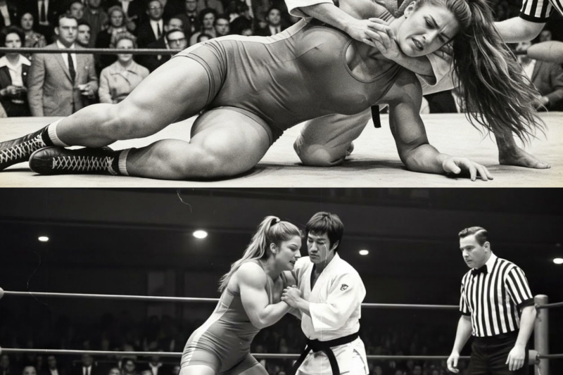 Bruce Lee fue retado por la campeona femenil de la WWE — se rindió en 45 segundos