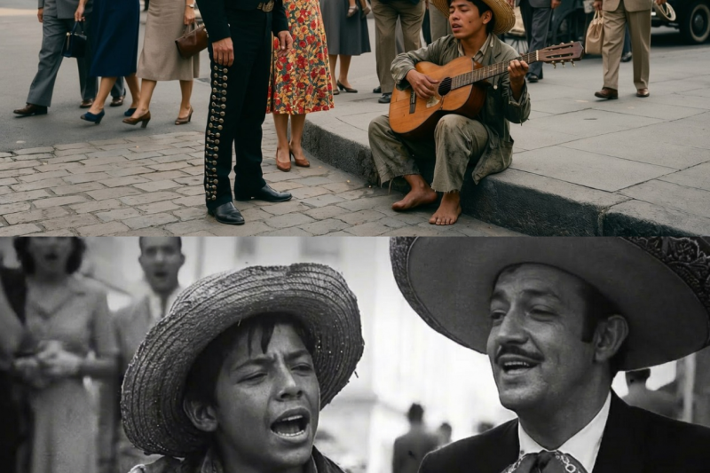Un Niño de la Calle tocaba “México Lindo y Querido” — Cuando, de repente, Jorge Negrete apareció