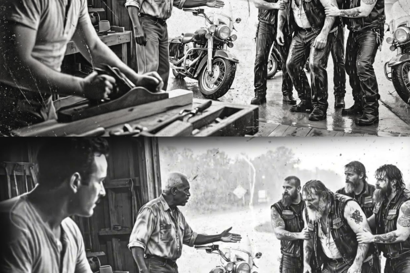Pedro Infante ayuda a 6 motociclistas varados bajo la lluvia—Lo que llega a su taller lo hace llorar