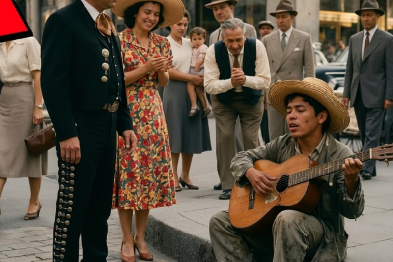 Un Niño de la Calle tocaba “México Lindo y Querido” — Cuando, de repente, Jorge Negrete apareció